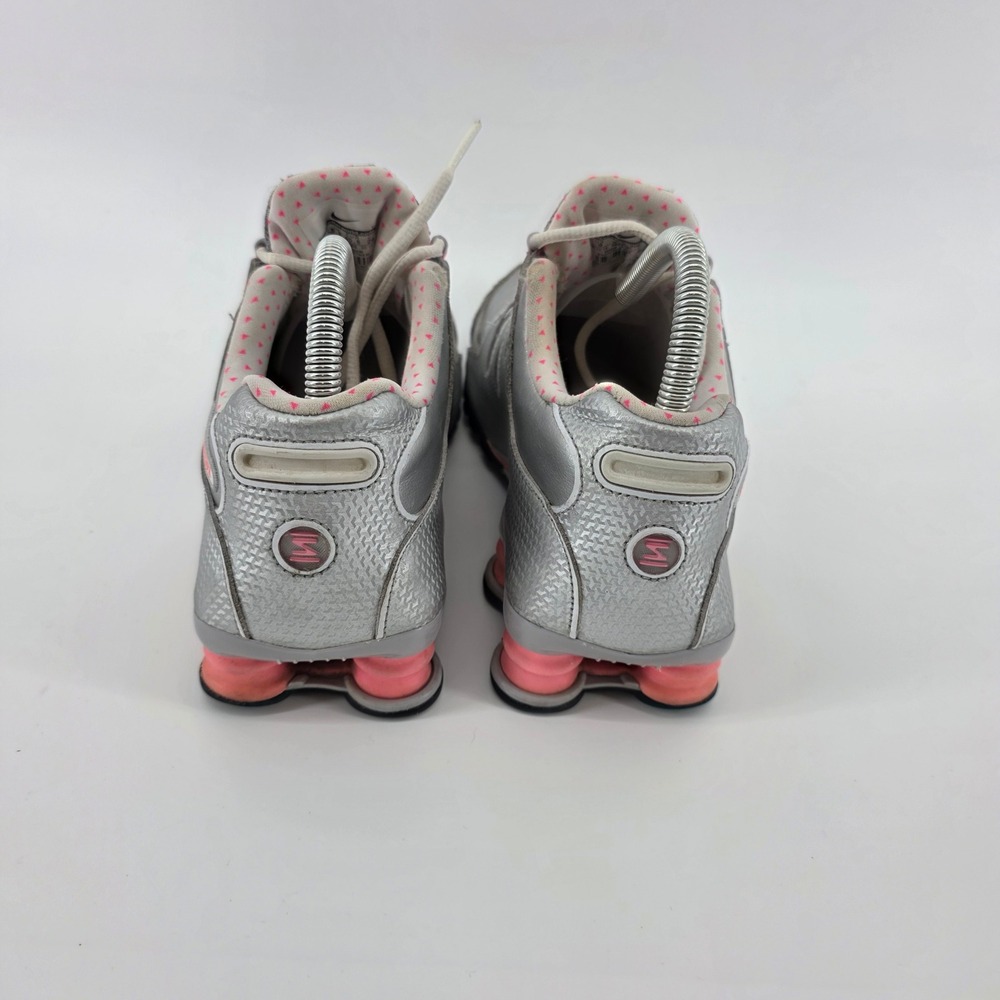 Nike Women's Silver and Pink Shox Athletic Sneakers - Picture 4 of 8
